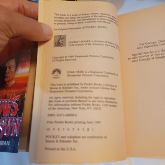 Star Trek Paperbacks 1987, 3 are 1989 and one 1994 Pocket Books Lot of 5 Books - Picture 8 of 12
